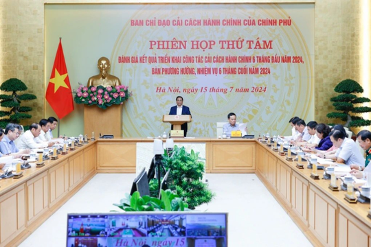 Thủ tướng chủ trì Phiên họp thứ 8 của Ban Chỉ đạo Cải cách hành chính của Chính phủ