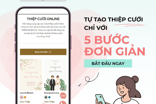 Tiện ích mới cho các cặp đôi Hà Nội - Dịch vụ tư vấn trung tâm tiệc cưới và làm thiệp trực tuyến từ weddingbook