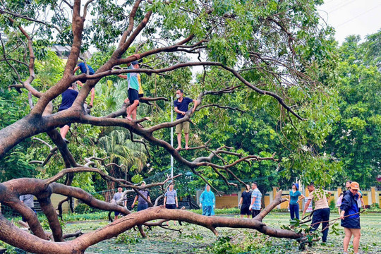 Hà Nội: Các trường học được hỗ trợ khắc phục sau bão Yagi để sớm đón học sinh trở lại