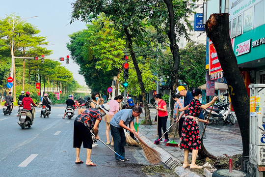 Hà Nội tổng vệ sinh môi trường, khắc phục hậu quả cơn bão số 3