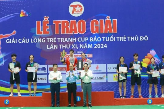 Bế mạc Giải Cầu lông trẻ tranh Cúp báo Tuổi trẻ Thủ đô lần thứ XI, năm 2024