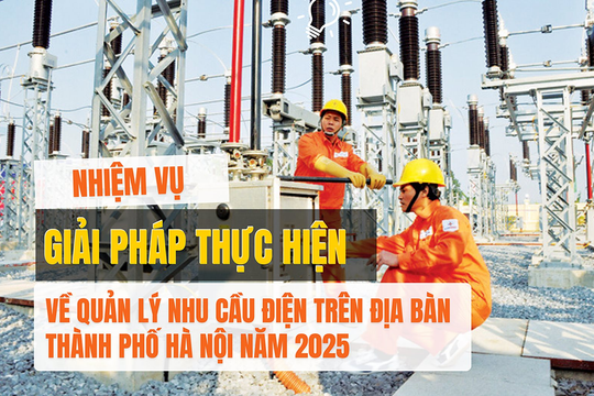 Nhiệm vụ, giải pháp thực hiện về Quản lý nhu cầu điện trên địa bàn thành phố Hà Nội năm 2025