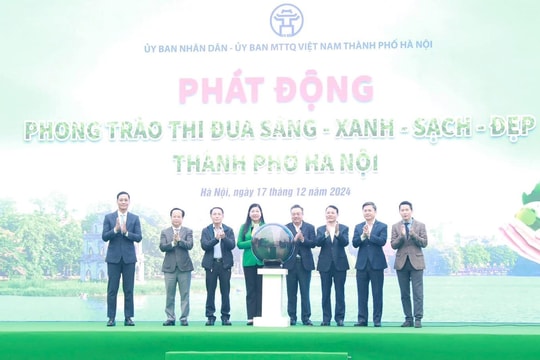 Phát động phong trào thi đua “Sáng – Xanh - Sạch – Đẹp” trên địa bàn toàn Thủ đô