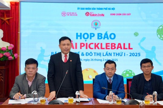 Khởi tranh giải "Pickleball Báo Kinh tế và Đô thị lần thứ I - 2025"