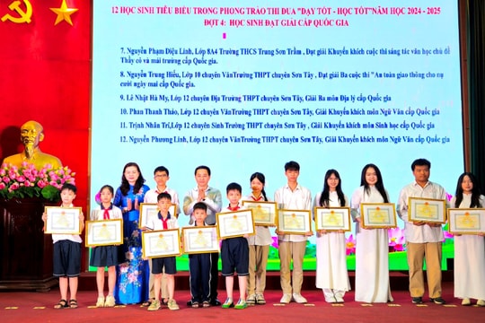 Thị xã Sơn Tây vinh danh nhiều cá nhân, tập thể đạt thành tích xuất sắc tiêu biểu về giáo dục và đào tạo