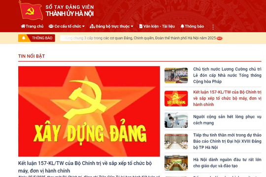 Triển khai Sổ tay Đảng viên điện tử: Tiếp tục nâng cao nhận thức chính trị, tư tưởng cho đảng viên của Thủ đô