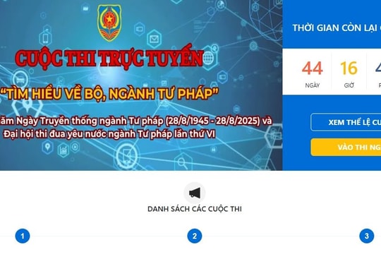 Phát động Cuộc thi trực tuyến “Tìm hiểu về Bộ, ngành Tư pháp”
