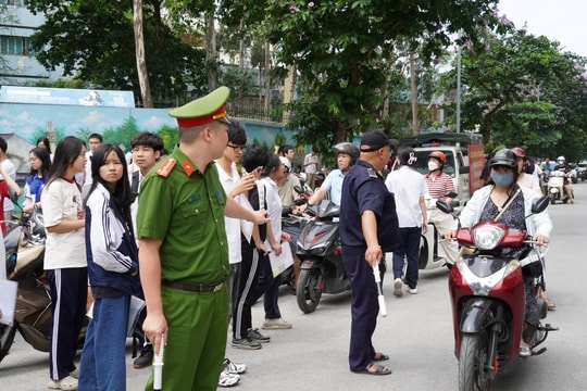 Hà Nội: Đảm bảo an toàn giao thông, an ninh trật tự cho kỳ thi lớp 10