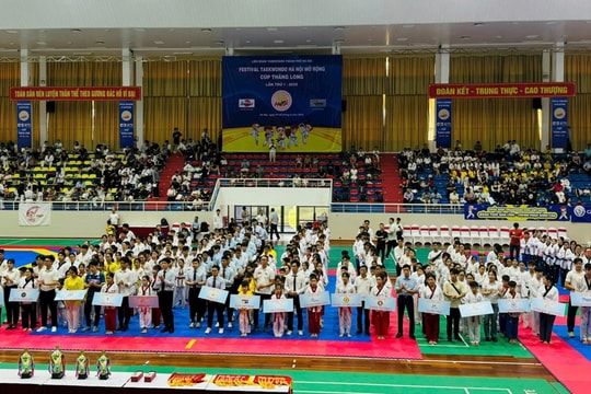 Hơn 1.000 võ sĩ tham dự Festival Taekwondo Hà Nội mở rộng