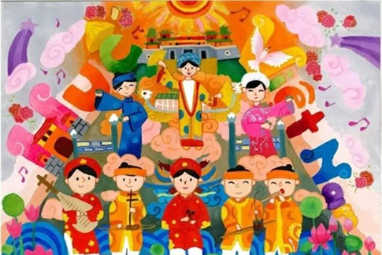 Tranh vẽ tại cuộc thi "Rực rỡ Việt Nam" sẽ được trưng bày ở nước Pháp