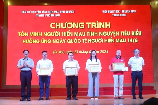 Hà Nội: Tôn vinh những tấm gương hiến máu tình nguyện tiêu biểu năm 2025