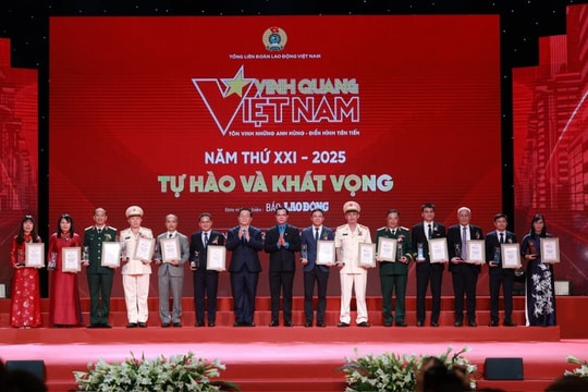 Vinh quang Việt Nam năm 2025 tôn vinh 19 tập thể, cá nhân điển hình tiên tiến