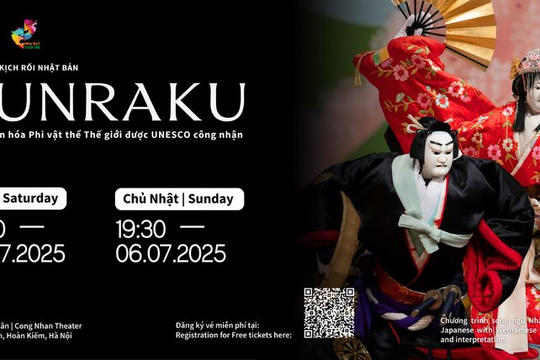 Khán giả Hà Nội chuẩn bị được thưởng thức kịch rối truyền thống Bunraku Nhật Bản