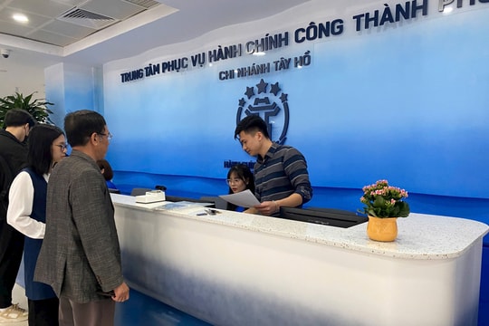 Hà Nội phân công địa bàn, phạm vi tiếp nhận thủ tục hành chính trên
