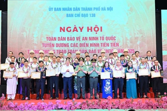 Hà Nội tuyên dương 39 tập thể, cá nhân trong "Ngày hội toàn dân bảo vệ an ninh Tổ quốc"