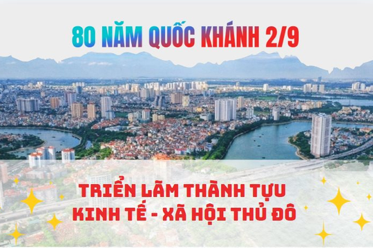 [Inforgraphic] Không gian triển lãm "Thành tựu kinh tế - xã hội Thủ đô nhân dịp kỷ niệm Quốc khánh 2/9"