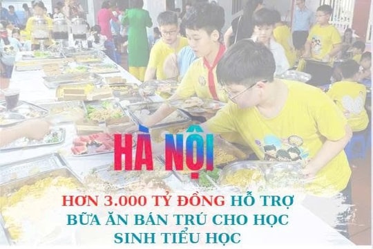 [Inforgaphic] Hà Nội: Hơn 3.000 tỷ đồng hỗ trợ bữa ăn bán trú cho học sinh tiểu học