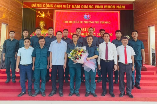 Phường Phú Thượng tổ chức thành công Đại hội Chi bộ Quân sự nhiệm kỳ 2025 – 2030