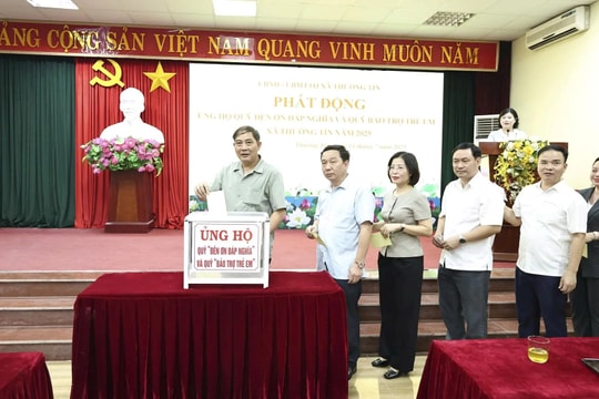 Xã Thường Tín: Phát động ủng hộ quỹ "Đền ơn đáp nghĩa" và quỹ "Bảo trợ trẻ em" năm 2025