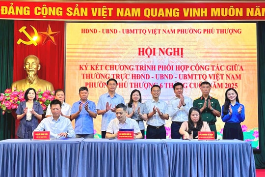 Phường Phú Thượng tăng cường phối hợp, thực hiện tốt nhiệm vụ năm 2025