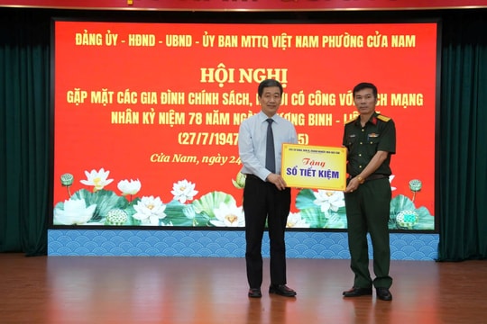 Phường Cửa Nam tổ chức gặp mặt tri ân các gia đình chính sách và người có công với cách mạng