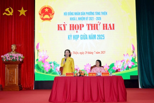 Kỳ họp thứ 2 HĐND phường Tùng Thiện khóa I, nhiệm kỳ 2021 – 2026