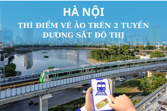 [Infographic] Hà Nội thí điểm vé ảo trên 2 tuyến đường sắt đô thị từ 1/8