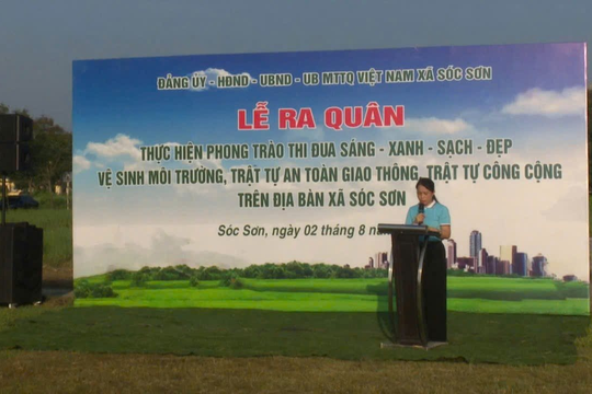 Xã Sóc Sơn ra quân thực hiện phong trào thi đua “Sáng - Xanh - Sạch - Đẹp”