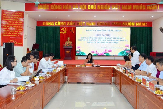 Phường Tùng Thiện chuẩn bị chu đáo để Đại hội Đảng bộ lần thứ I diễn ra đúng quy định, chất lượng