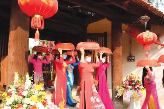 Tiệc bánh trôi ở đền Hát Môn Tiệc bánh trôi ở đền Hát Môn