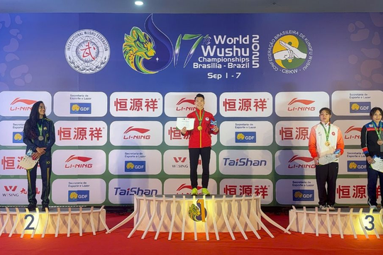 Vận động viên đoàn Bắc Ninh giành Huy chương Vàng Wushu thế giới