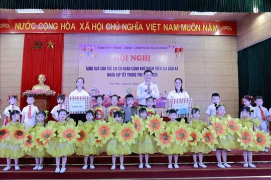 Xã Đa Phúc: Tết Trung thu ý nghĩa cho trẻ em có hoàn cảnh đặc biệt