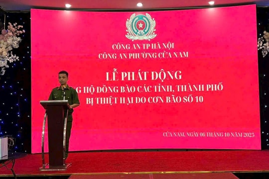 Công an phường Cửa Nam phát động ủng hộ đồng bào bị thiệt hại do bão số 10 – Bualoi