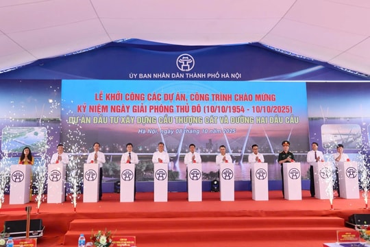 Khởi công xây dựng cầu Thượng Cát bắc qua sông Hồng