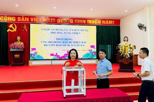 Nêu cao tinh thần “Hà Nội vì cả nước”, nhiều địa phương của Thủ đô ủng hộ đồng bào vùng bão lũ