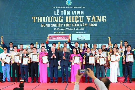 Tôn vinh 90 sản phẩm “Thương hiệu Vàng nông nghiệp Việt Nam năm 2025”