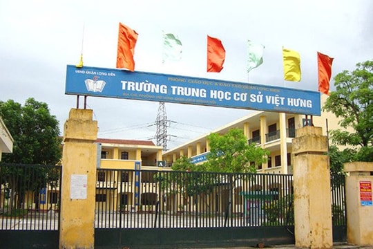 Công trình cải tạo trường THCS Việt Hưng là công trình chào mừng Đại hội Đảng bộ Thành phố Hà Nội lần thứ XVIII