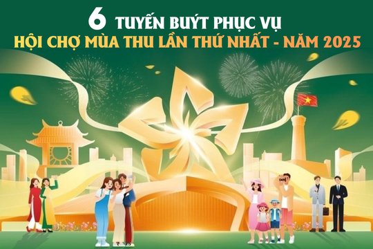 6 tuyến xe buýt phục vụ Hội chợ mùa Thu lần thứ nhất - năm 2025