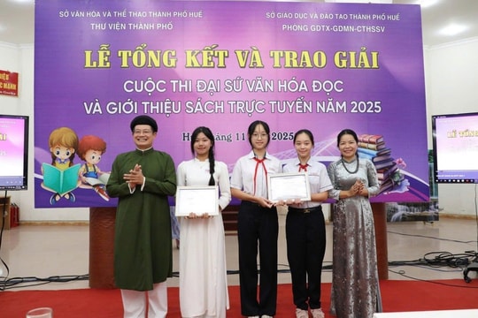 Trao giải Cuộc thi Đại sứ Văn hóa đọc và Cuộc thi Giới thiệu sách trực tuyến năm 2025