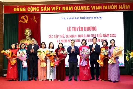 Phường Phú Thượng: Tuyên dương các điển hình tiên tiến, nhà giáo tiêu biểu