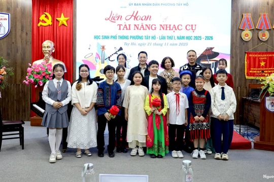 Ươm mầm "nghệ sĩ nhí" từ Liên hoan tài năng nhạc cụ phường Tây Hồ