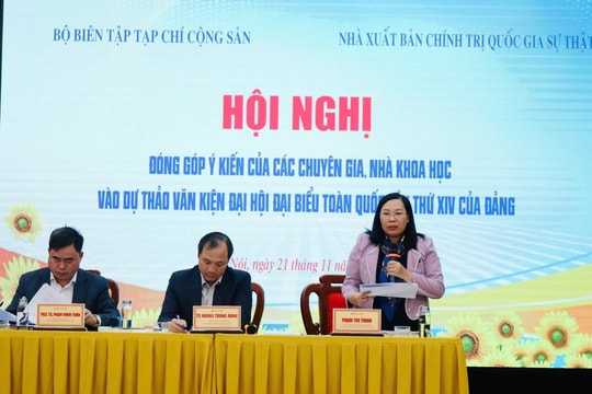 Hội nghị lấy ý kiến hoàn thiện dự thảo văn kiện trình Đại hội XIV của Đảng