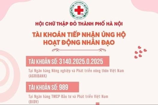 Hội Chữ thập đỏ TP Hà Nội kêu gọi chung tay hỗ trợ lương thực, thuốc men cho đồng bào miền Trung
