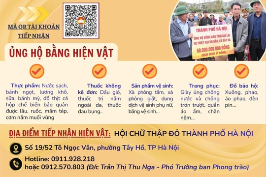 [Inforgraphic] Hà Nội kêu gọi ủng hộ đồng bào vùng lũ miền Trung - Tây Nguyên