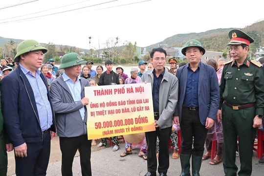 Hà Nội tiếp tục hỗ trợ tỉnh Gia Lai 200 tỷ đồng khắc phục hậu quả mưa lũ