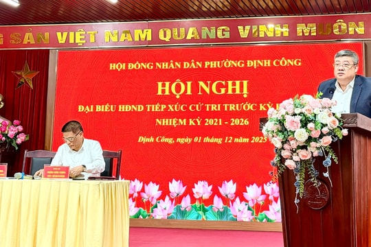 Phường Định Công: Xây dựng lộ trình giải quyết dứt điểm kiến nghị của cử tri