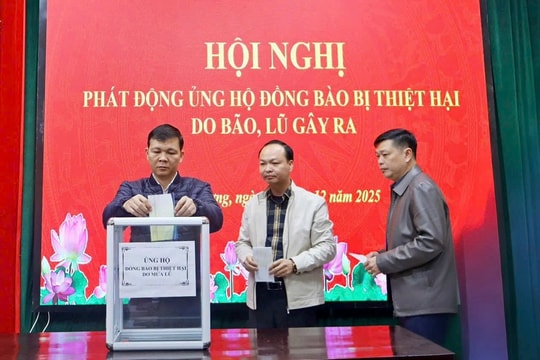 Xã Đoài Phương tiếp tục phát động ủng hộ đồng bào bị thiệt hại do mưa lũ năm 2025