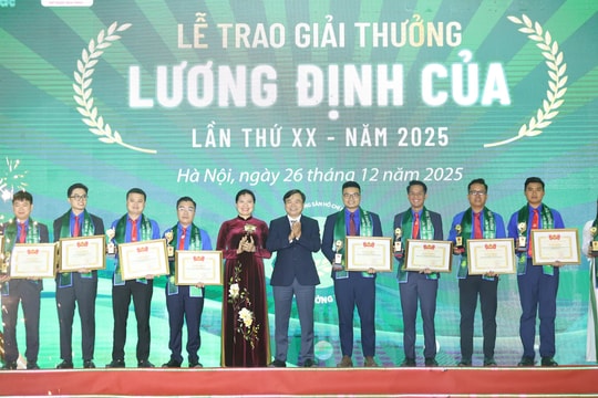 Vinh danh 30 thanh niên nông thôn nhận Giải thưởng Lương Định Của năm 2025