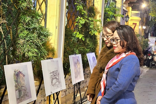 Ký họa xóm Hà Hồi - Góc nhỏ di sản đô thị giữa lòng Hà Nội