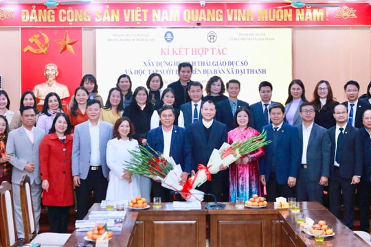 Xã Đại Thanh hợp tác với Trường Đại học Sư phạm Hà Nội thực hiện chuyển đổi số